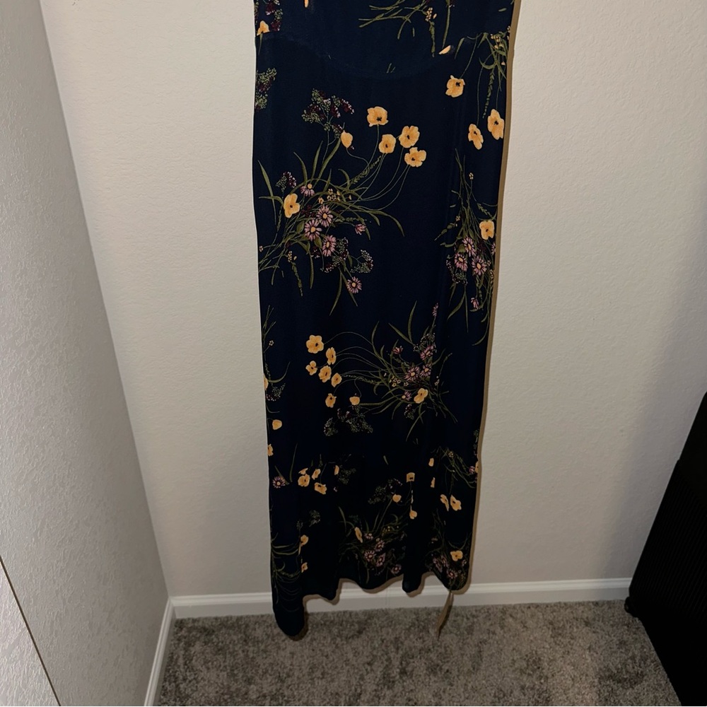 Reformation Black Floral Maxi Dress with Yellow Accents - Picture 10 of 14